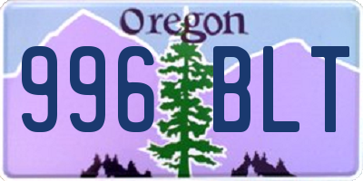 OR license plate 996BLT