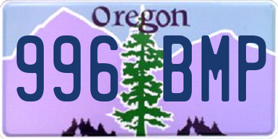 OR license plate 996BMP