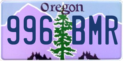 OR license plate 996BMR