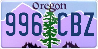 OR license plate 996CBZ