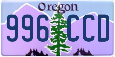OR license plate 996CCD