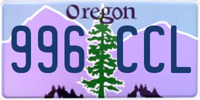 OR license plate 996CCL