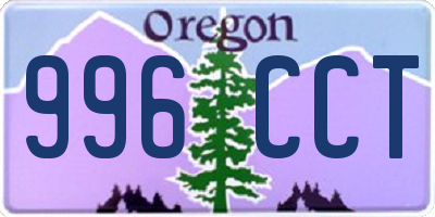 OR license plate 996CCT