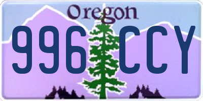 OR license plate 996CCY