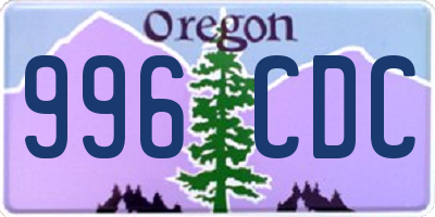 OR license plate 996CDC