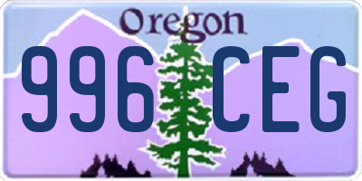 OR license plate 996CEG