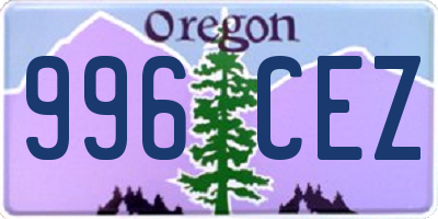 OR license plate 996CEZ