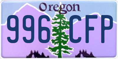 OR license plate 996CFP