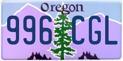 OR license plate 996CGL