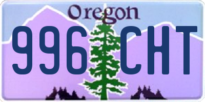 OR license plate 996CHT