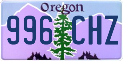 OR license plate 996CHZ