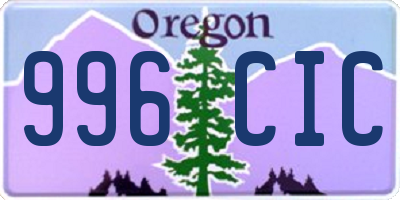 OR license plate 996CIC