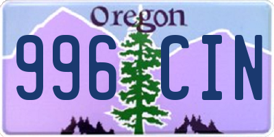 OR license plate 996CIN