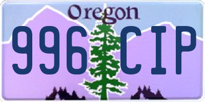 OR license plate 996CIP