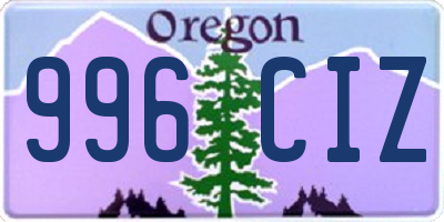 OR license plate 996CIZ