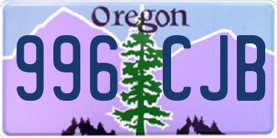 OR license plate 996CJB