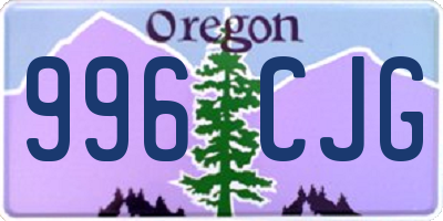 OR license plate 996CJG