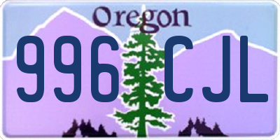 OR license plate 996CJL