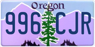 OR license plate 996CJR