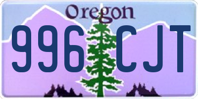 OR license plate 996CJT