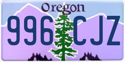 OR license plate 996CJZ