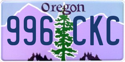 OR license plate 996CKC