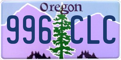 OR license plate 996CLC