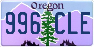 OR license plate 996CLE