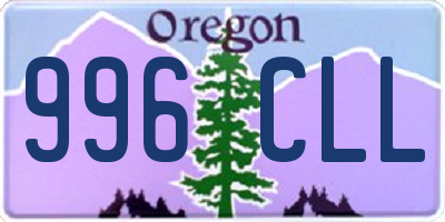 OR license plate 996CLL