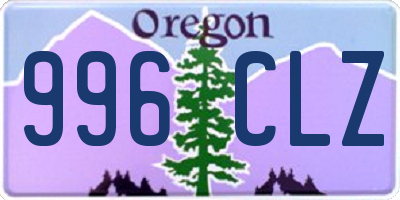 OR license plate 996CLZ