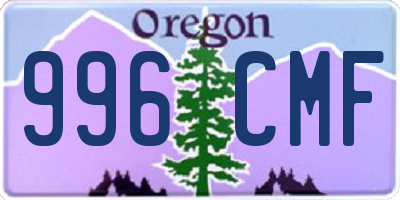 OR license plate 996CMF