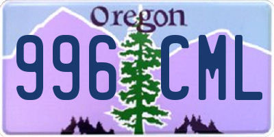 OR license plate 996CML