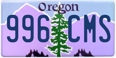 OR license plate 996CMS