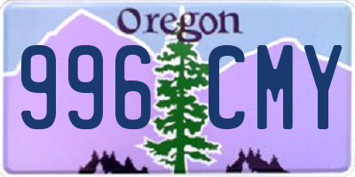 OR license plate 996CMY