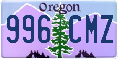 OR license plate 996CMZ