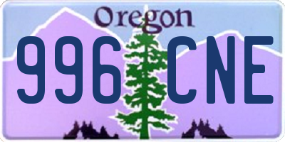 OR license plate 996CNE