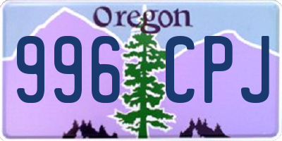 OR license plate 996CPJ