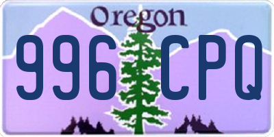 OR license plate 996CPQ