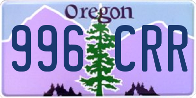 OR license plate 996CRR
