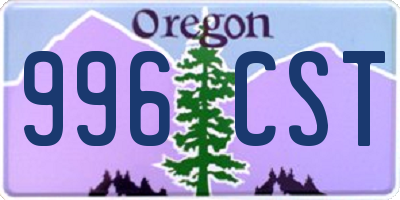 OR license plate 996CST