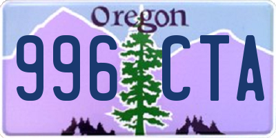 OR license plate 996CTA