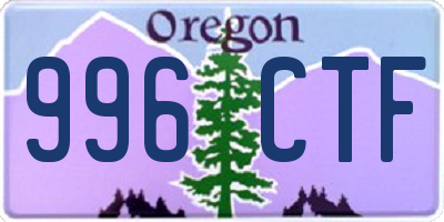 OR license plate 996CTF