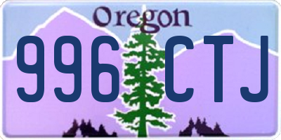 OR license plate 996CTJ