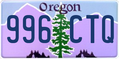 OR license plate 996CTQ