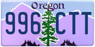 OR license plate 996CTT