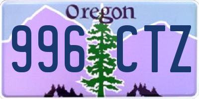 OR license plate 996CTZ