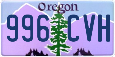 OR license plate 996CVH