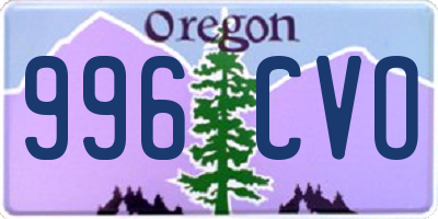 OR license plate 996CVO