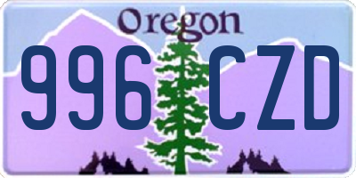 OR license plate 996CZD