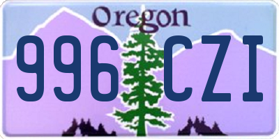 OR license plate 996CZI